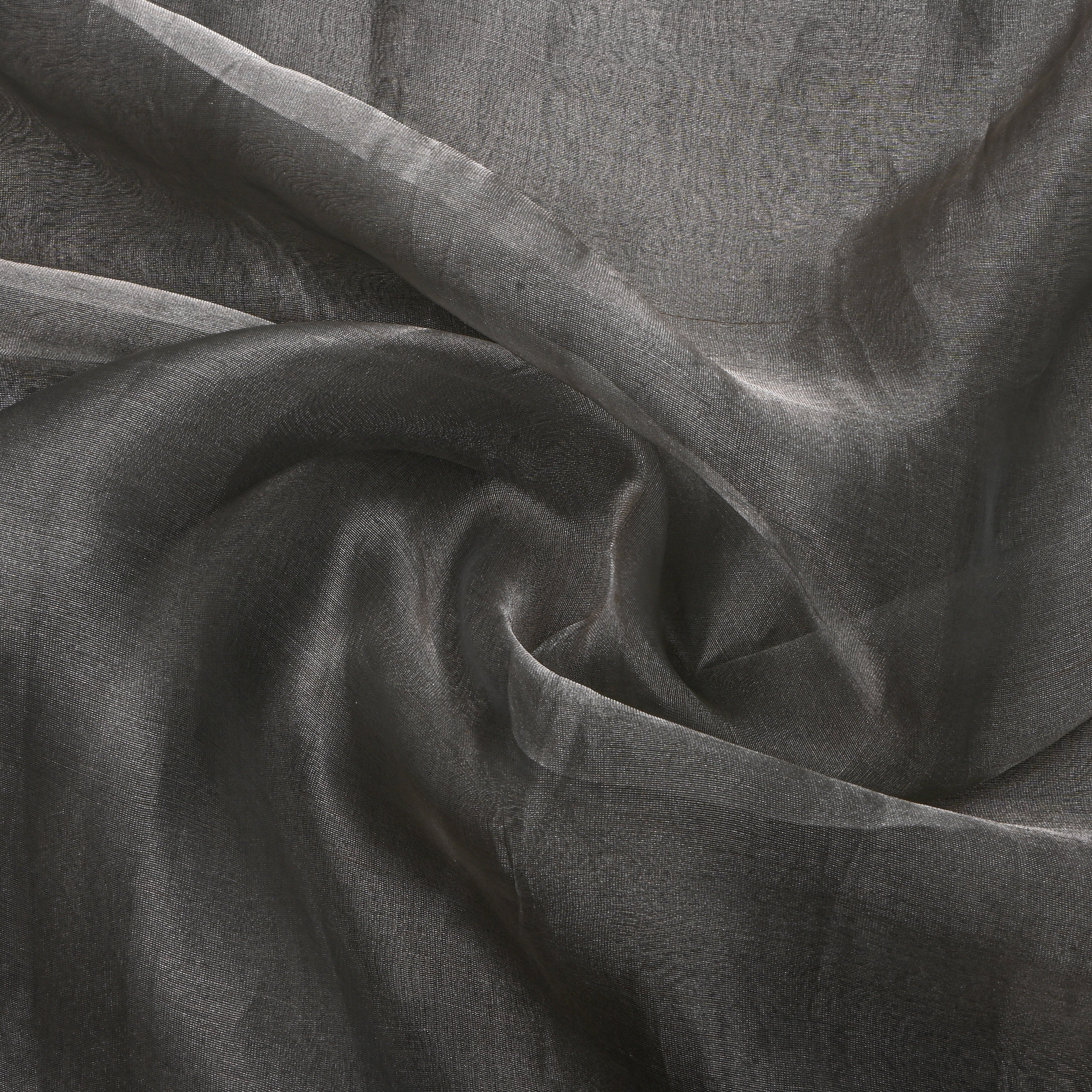 Dark Grey Plain Tissue Fabric