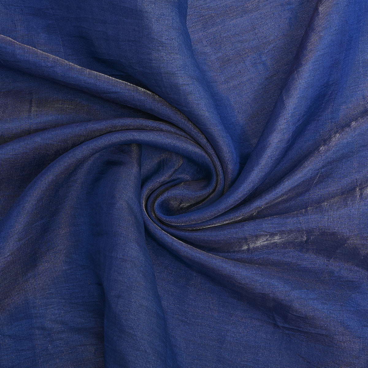 Sapphire Plain Tissue Silk Fabric