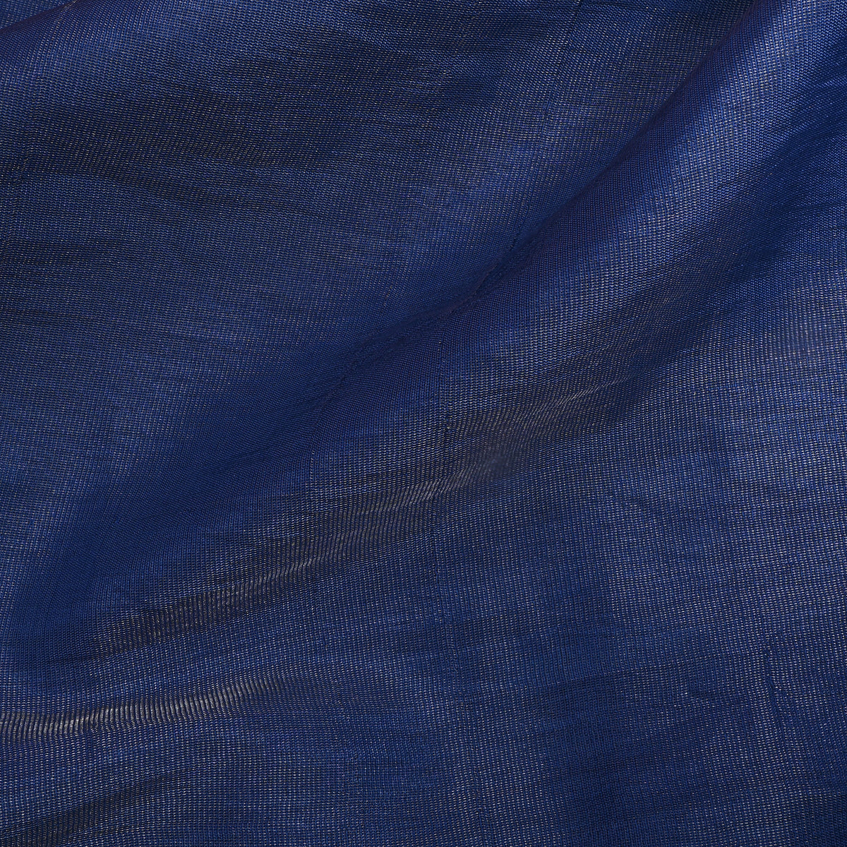 Sapphire Plain Tissue Silk Fabric