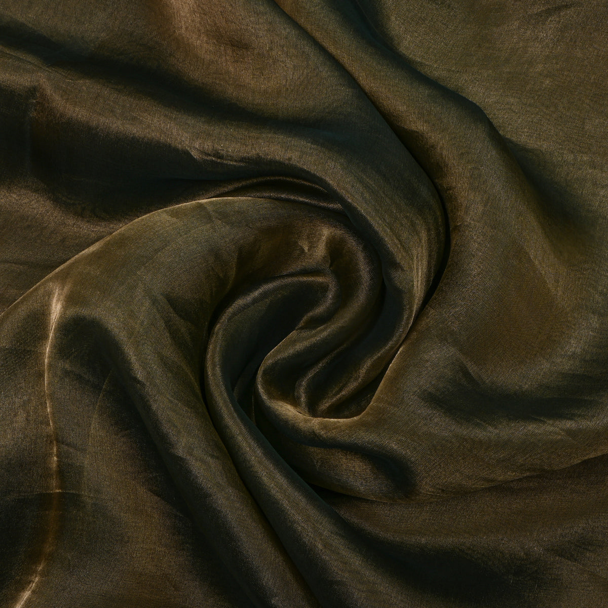 Shinny Sap Green Plain Tissue Fabric