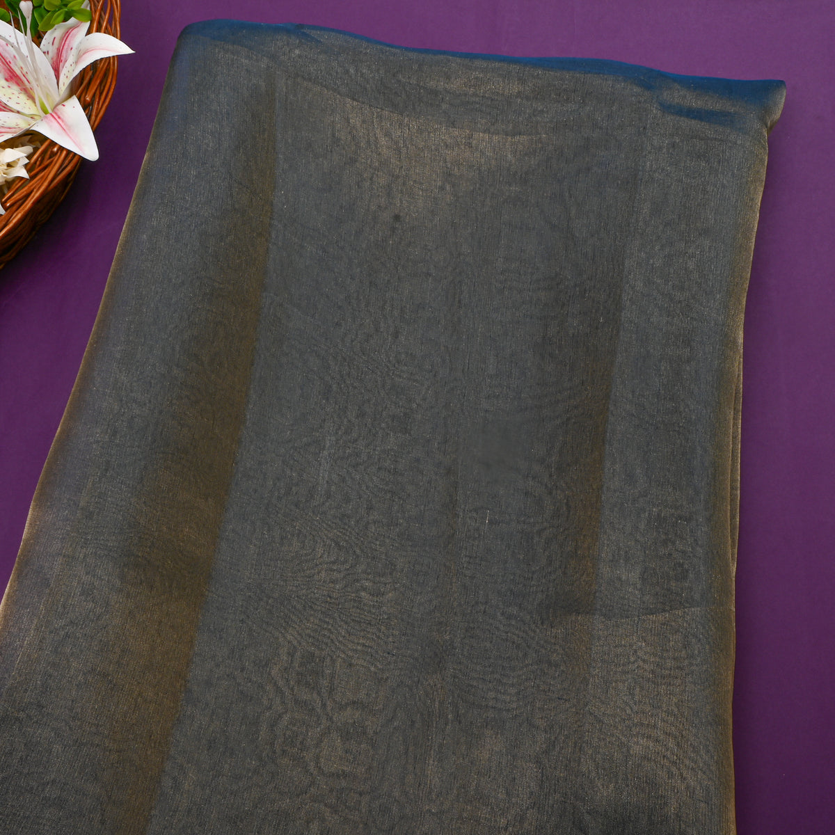 Bright Blue Plain Tissue Fabric