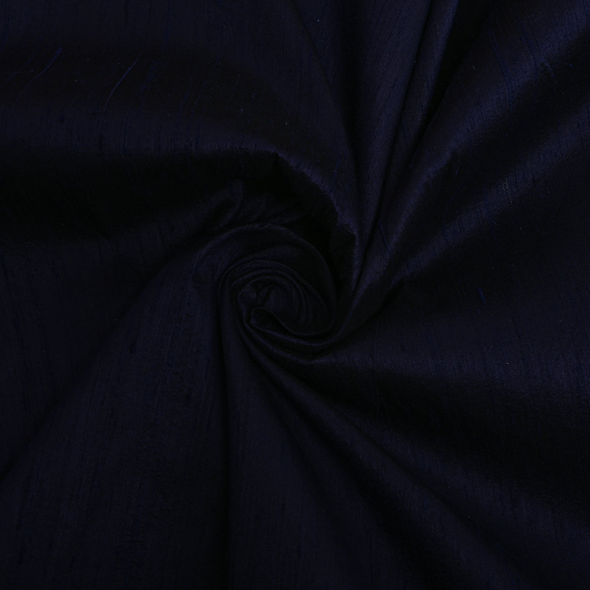 Navy Blue Plain Raw Silk Fabric