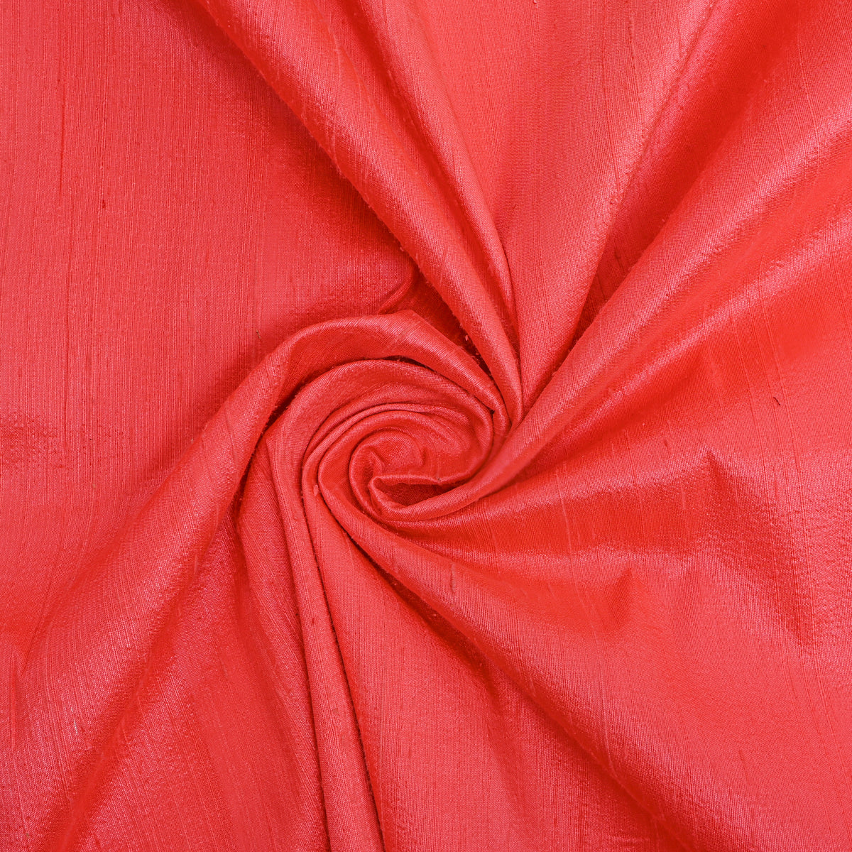 Pastel Peach Orange Plain Raw Silk Fabric