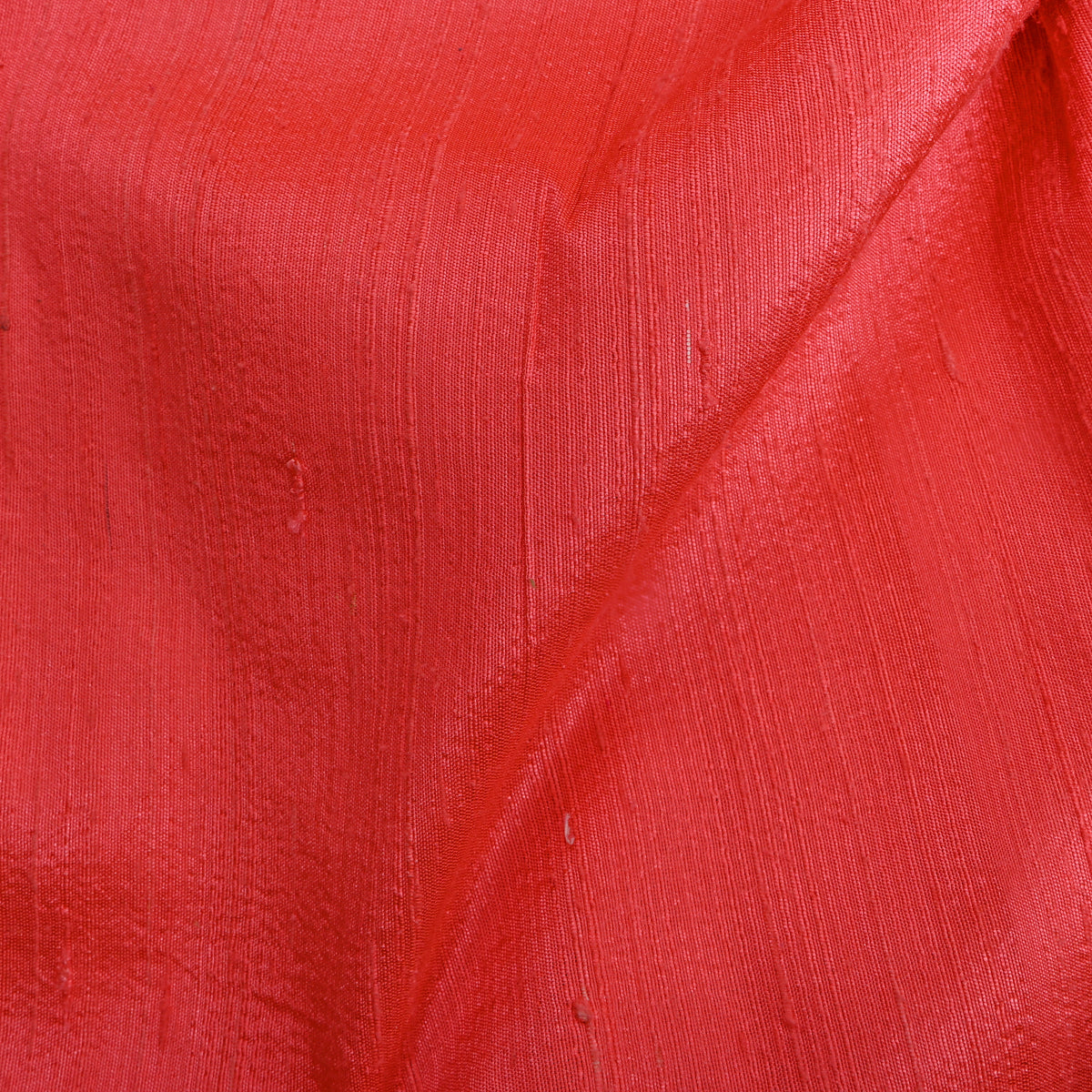 Pastel Peach Orange Plain Raw Silk Fabric