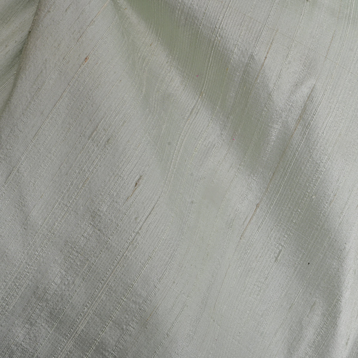 Cream White Blue Plain Raw Silk Fabric
