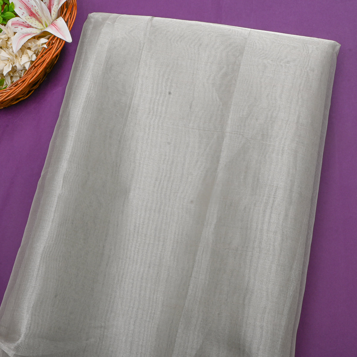 Dark Gray Plain Tiaaue Fabric