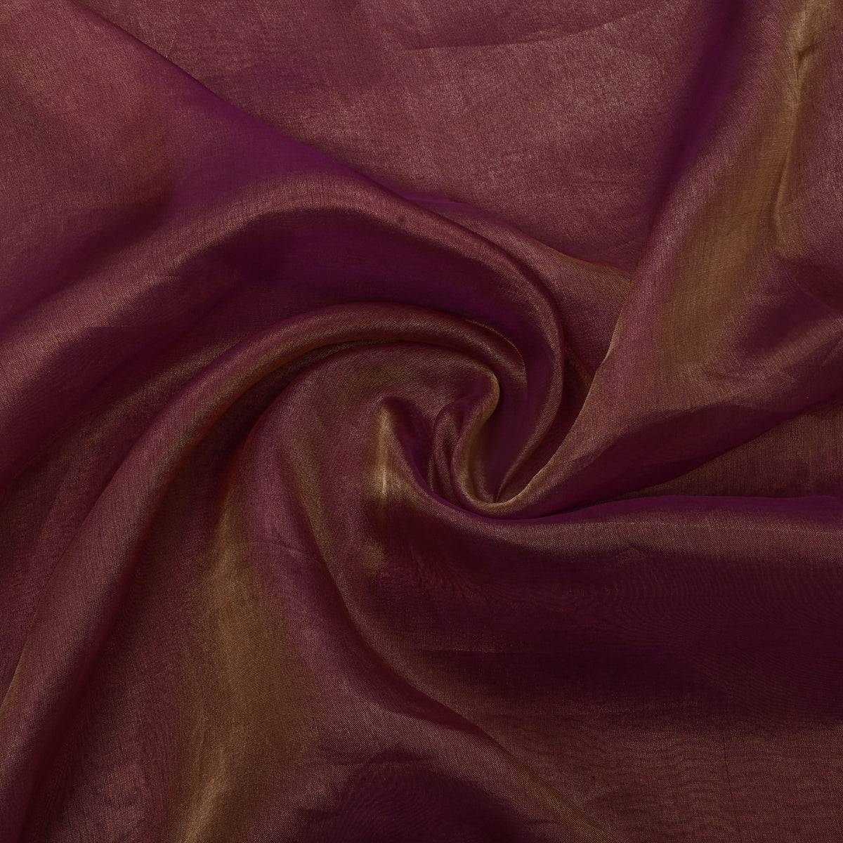 Shinny Dark Maroon Plain Tissue Fabric