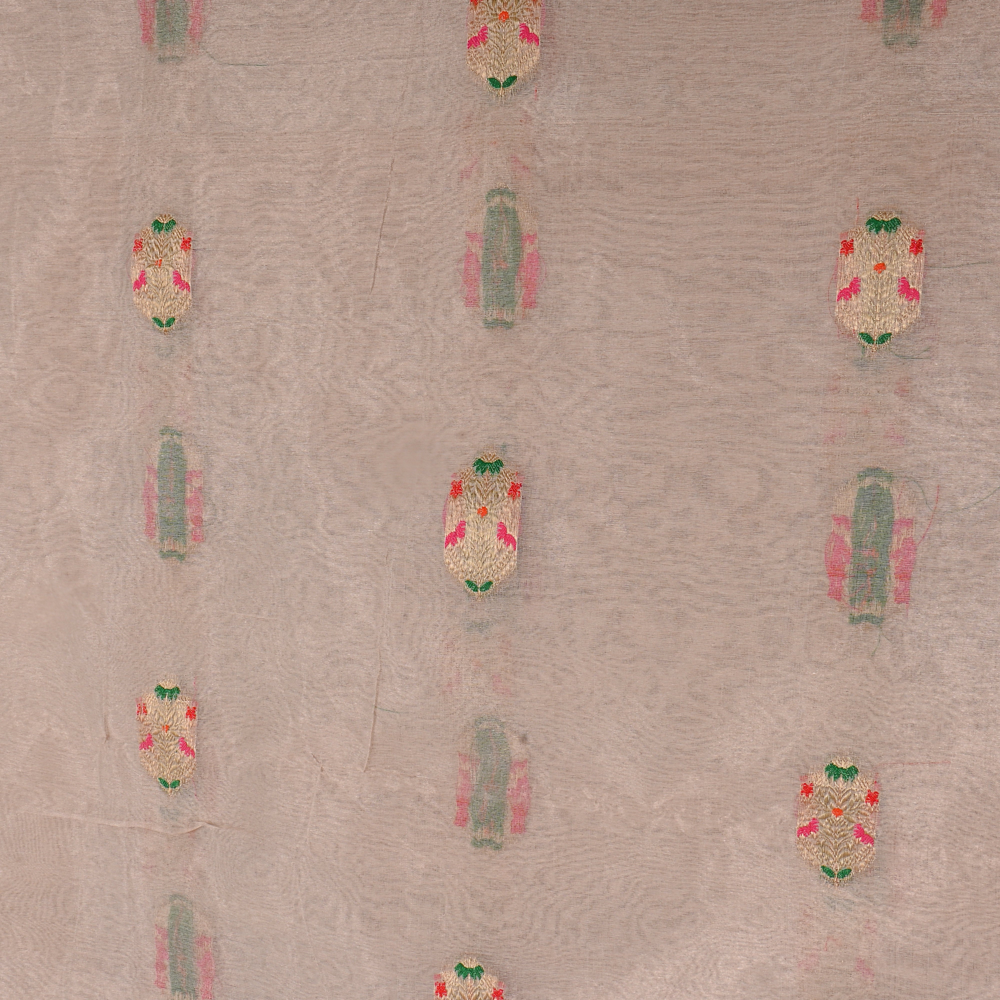 Cream Meenakari Butti Embroidered Organza