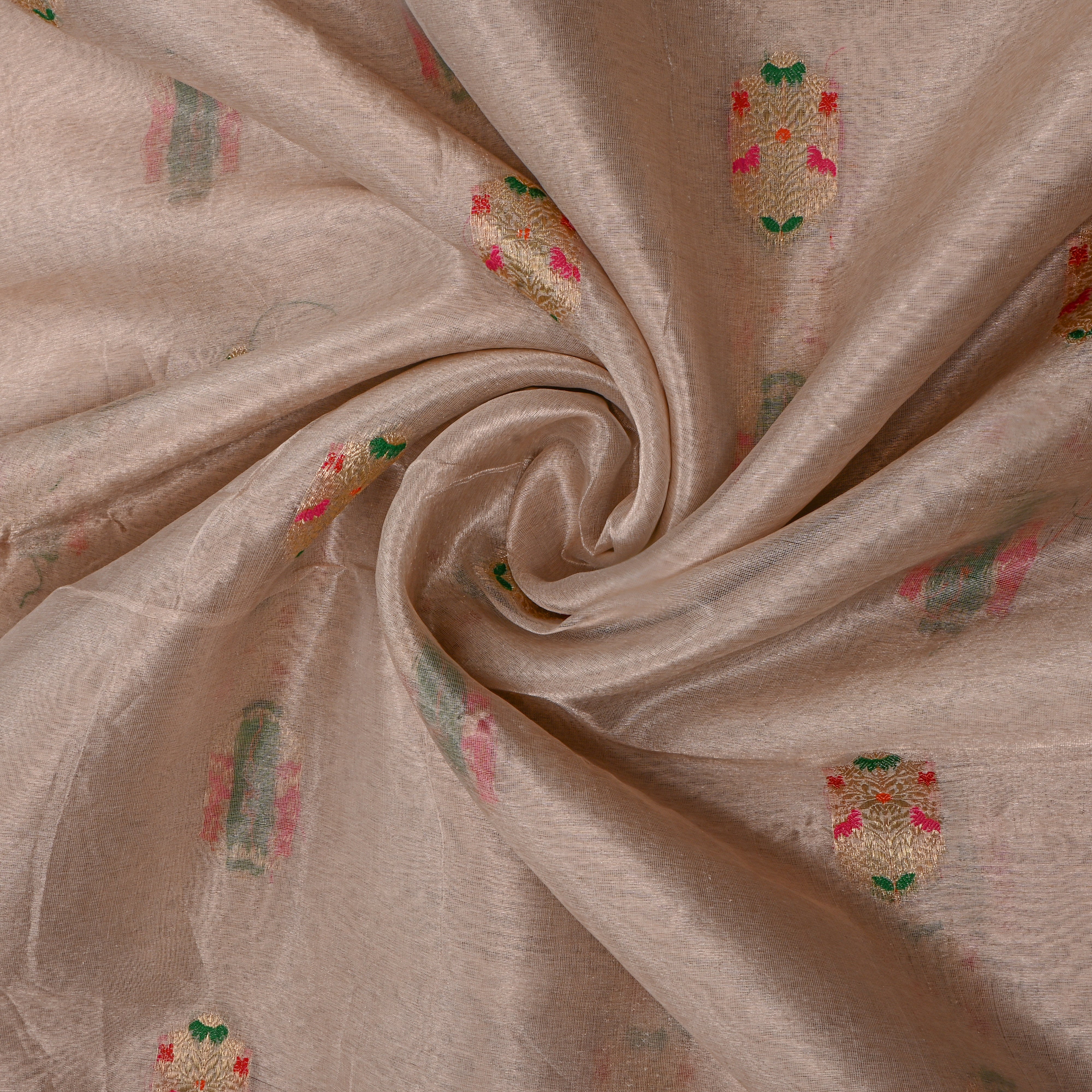Cream Meenakari Butti Embroidered Organza