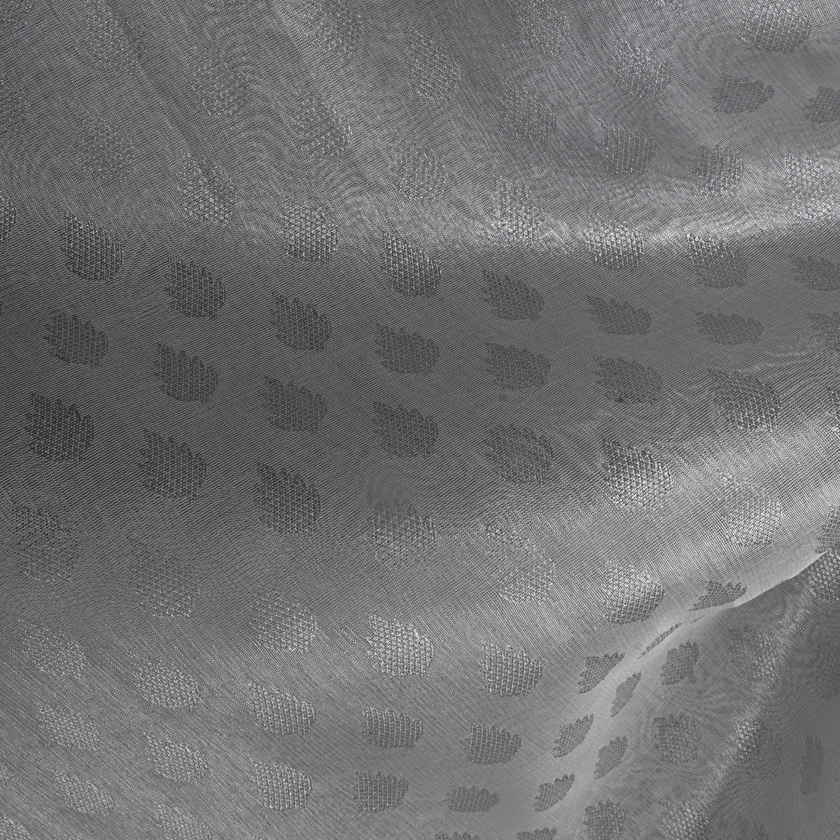 Gray Butti Tissue Fabric