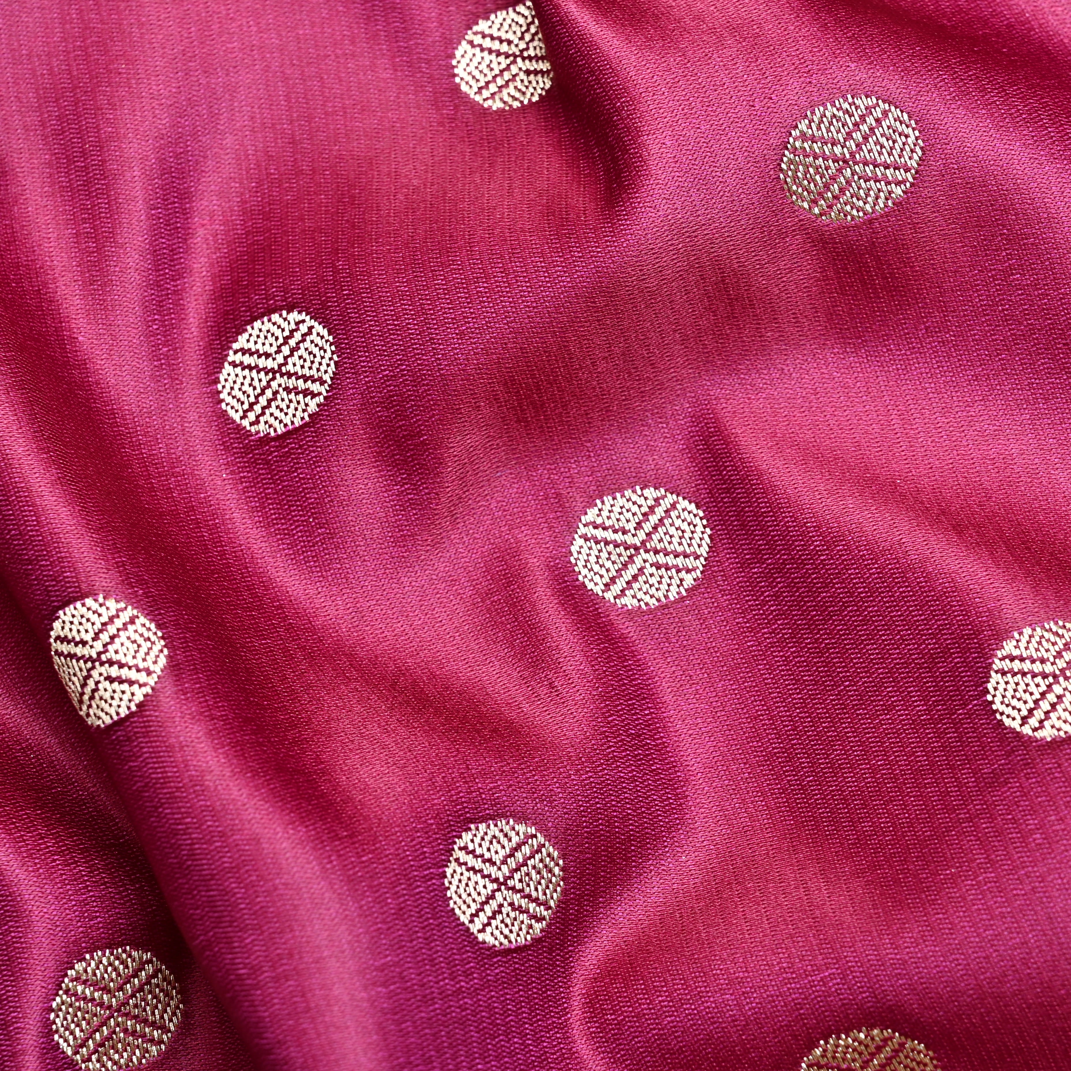 Burgundy Banaras Soft Silk Fabric