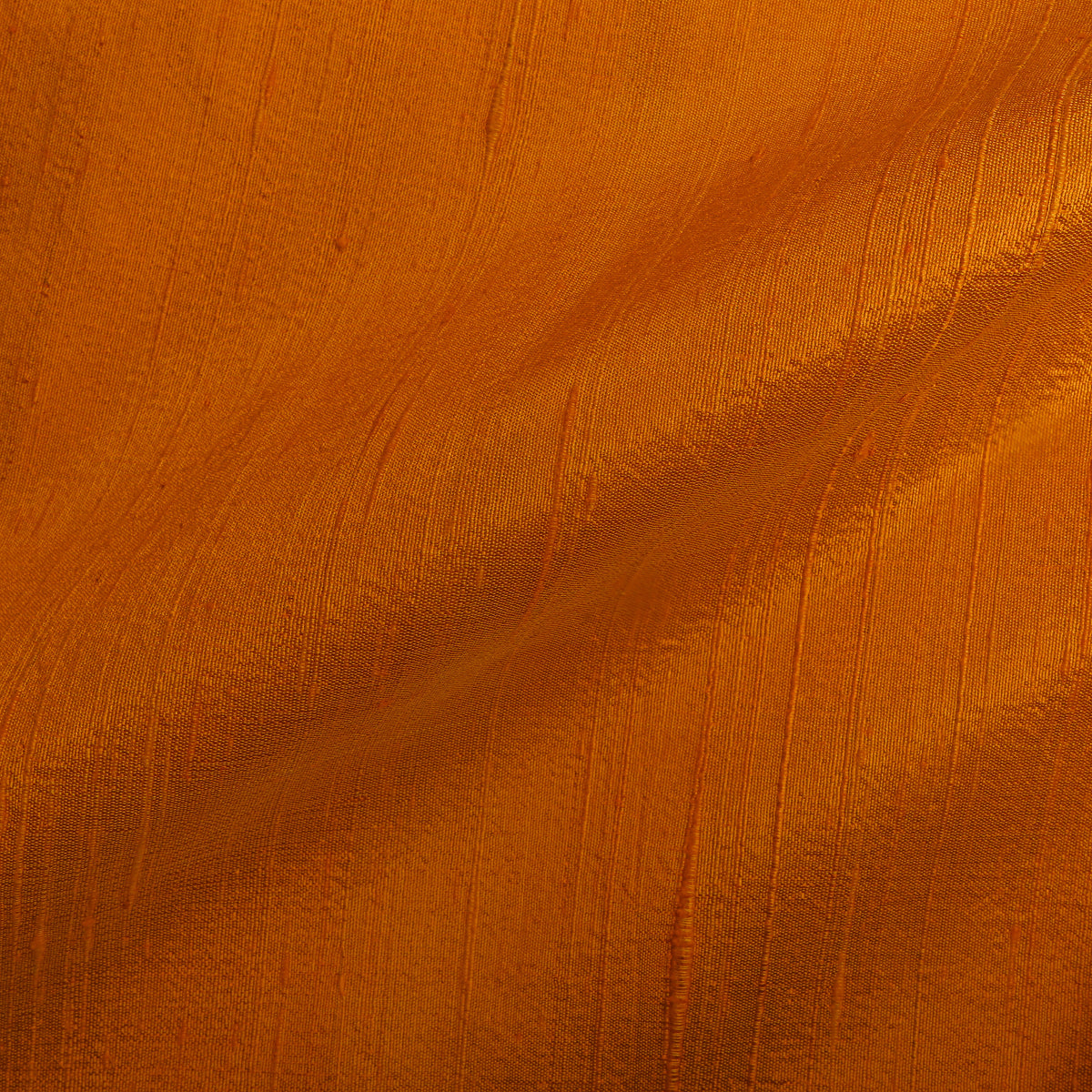 Dark Mustard Yellow Plain Raw Silk Fabric