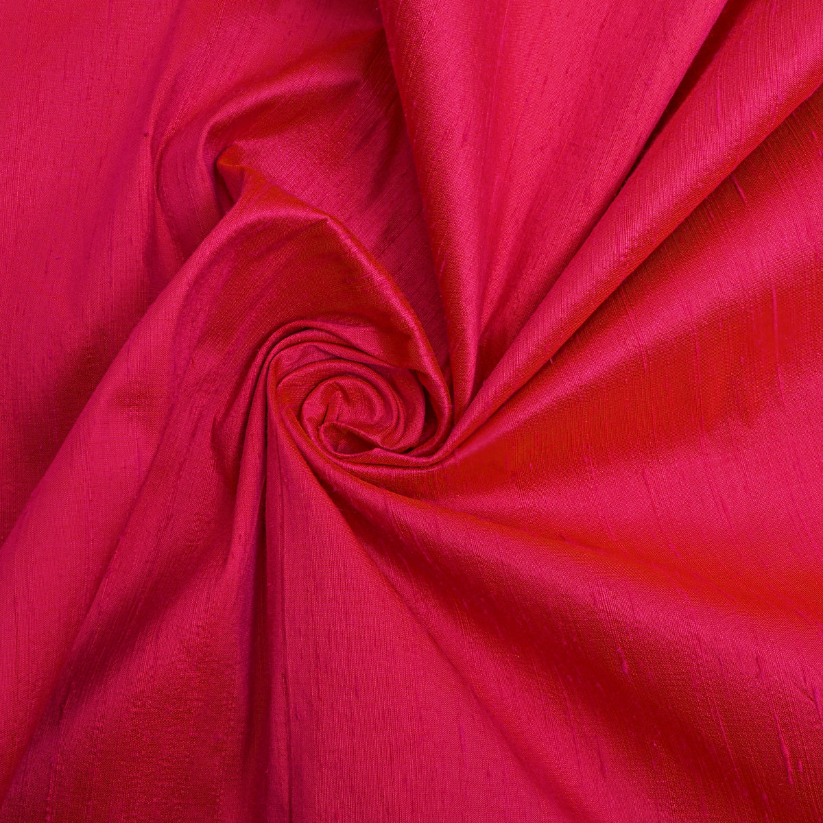 Coral Pink Plain Raw Silk Fabric