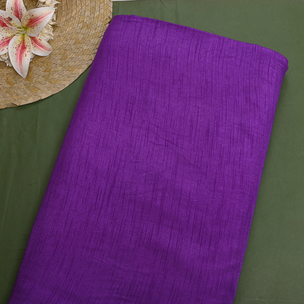 Purple Dola Silk Plain Fabric