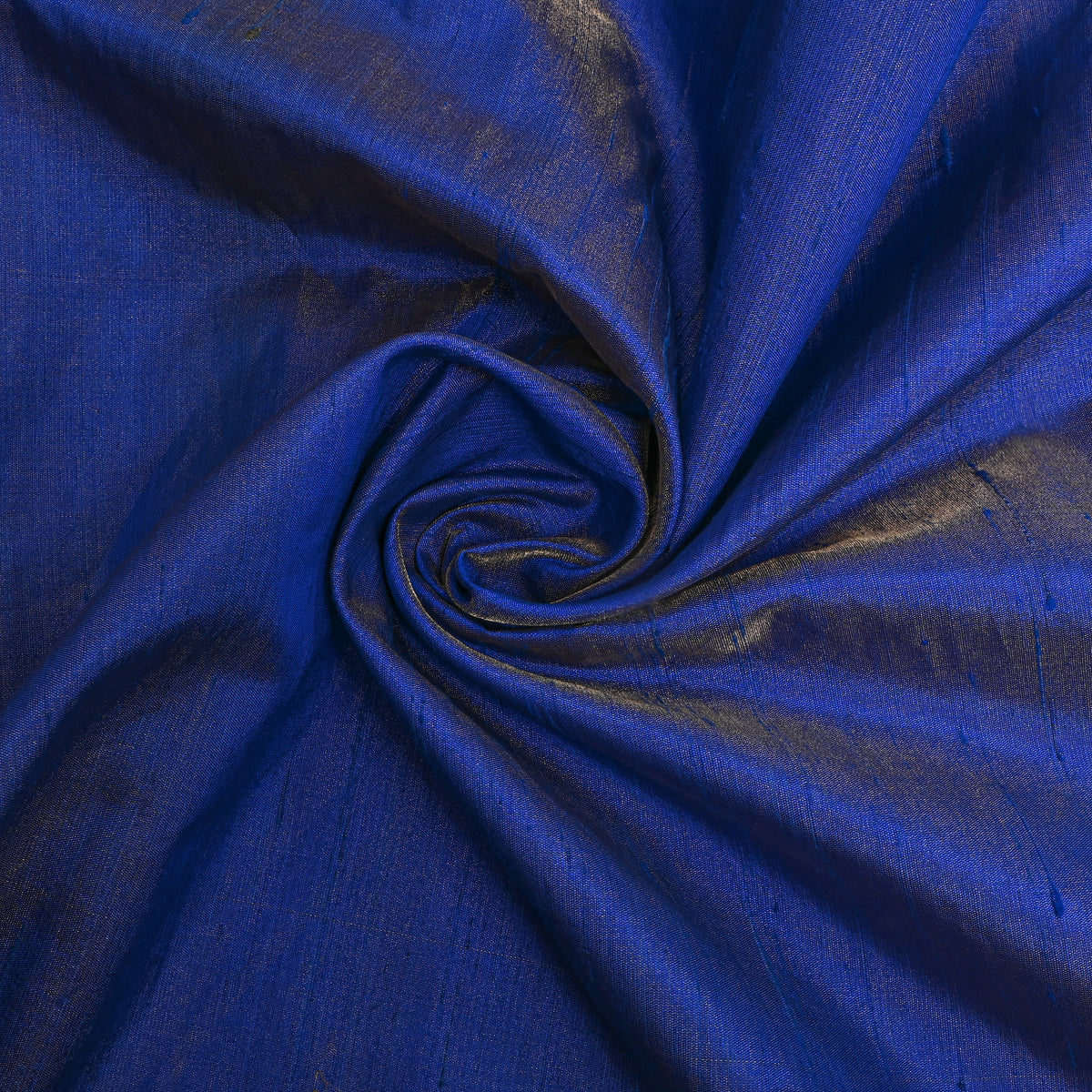 Plain Blue Dupion Tissue Fabric