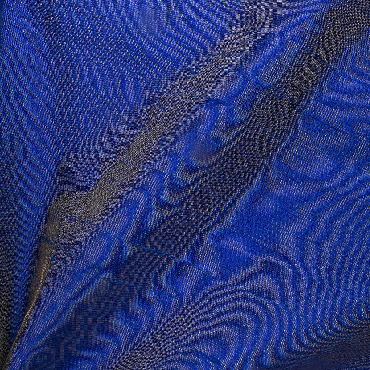 Plain Blue Dupion Tissue Fabric