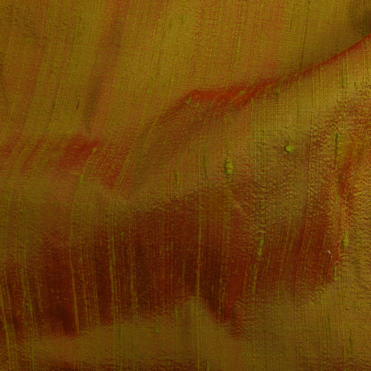 Olive Plain Raw Silk Fabric