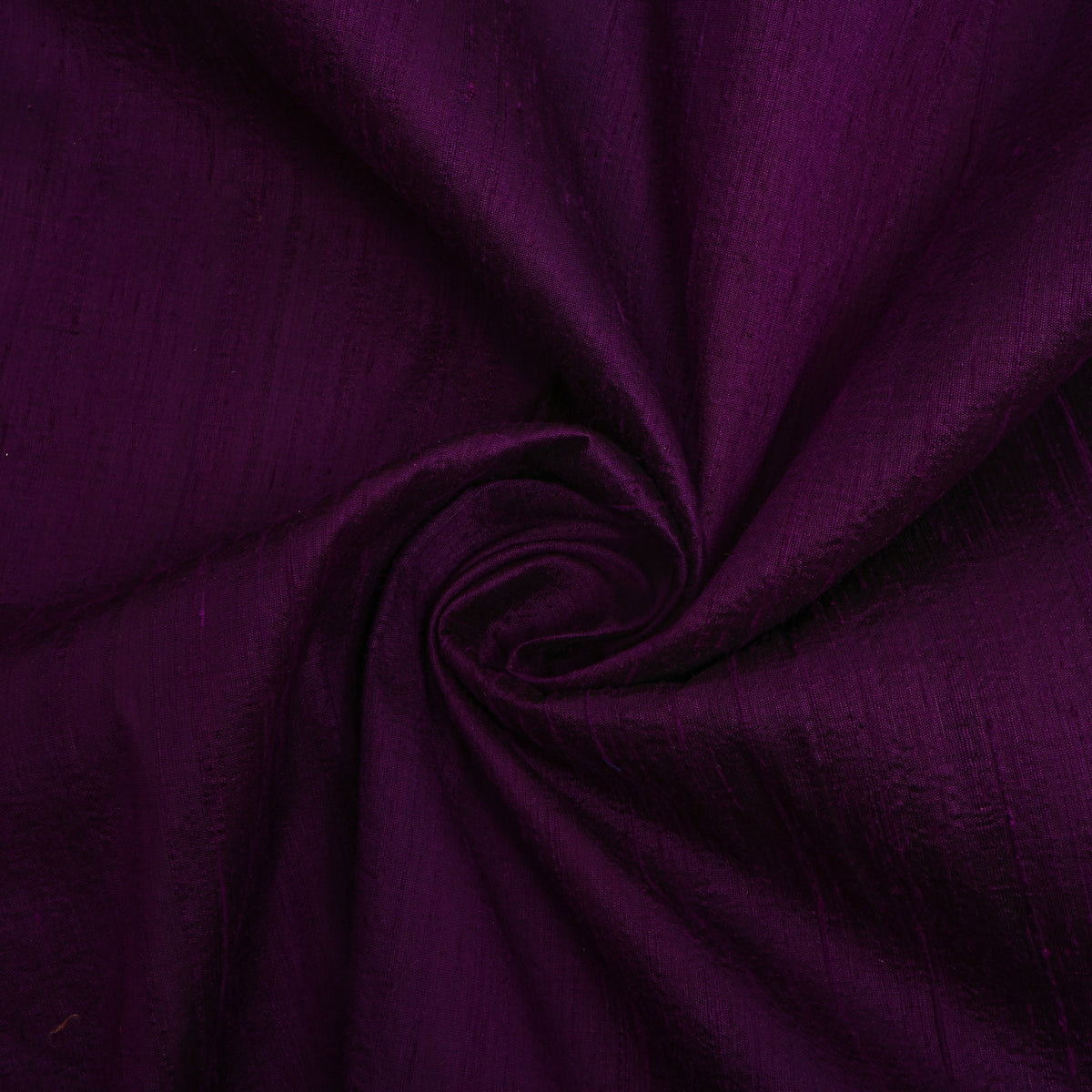 Aubergine Purple Plain Raw Silk Fabric