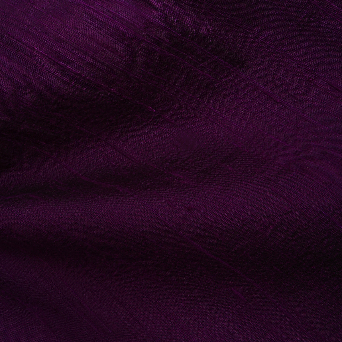 Aubergine Purple Plain Raw Silk Fabric