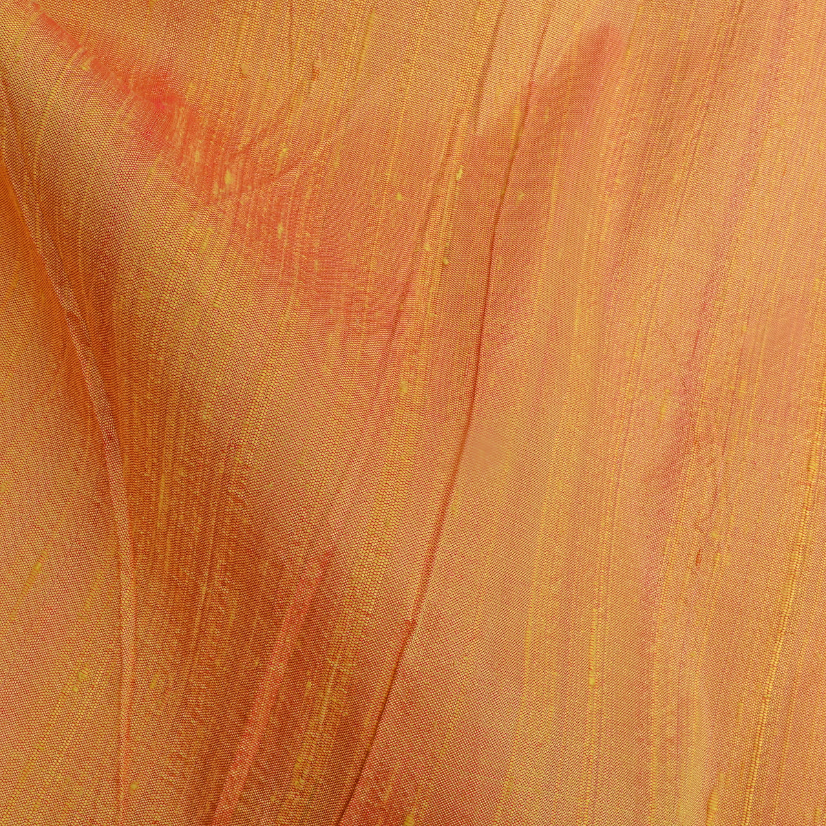 Dusty Orange Plain Raw Silk Fabric