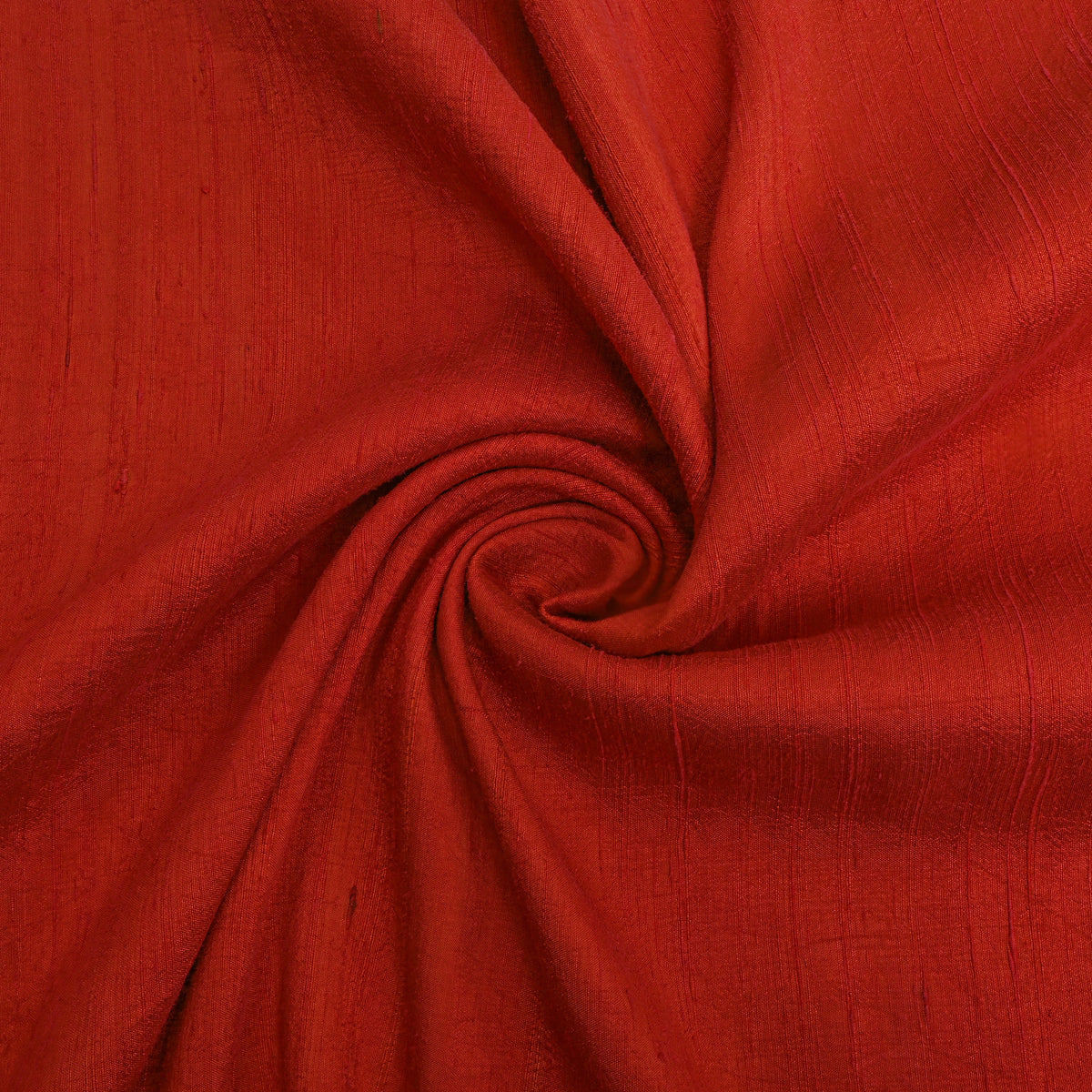 Chilli Red Plain Raw Silk Fabric