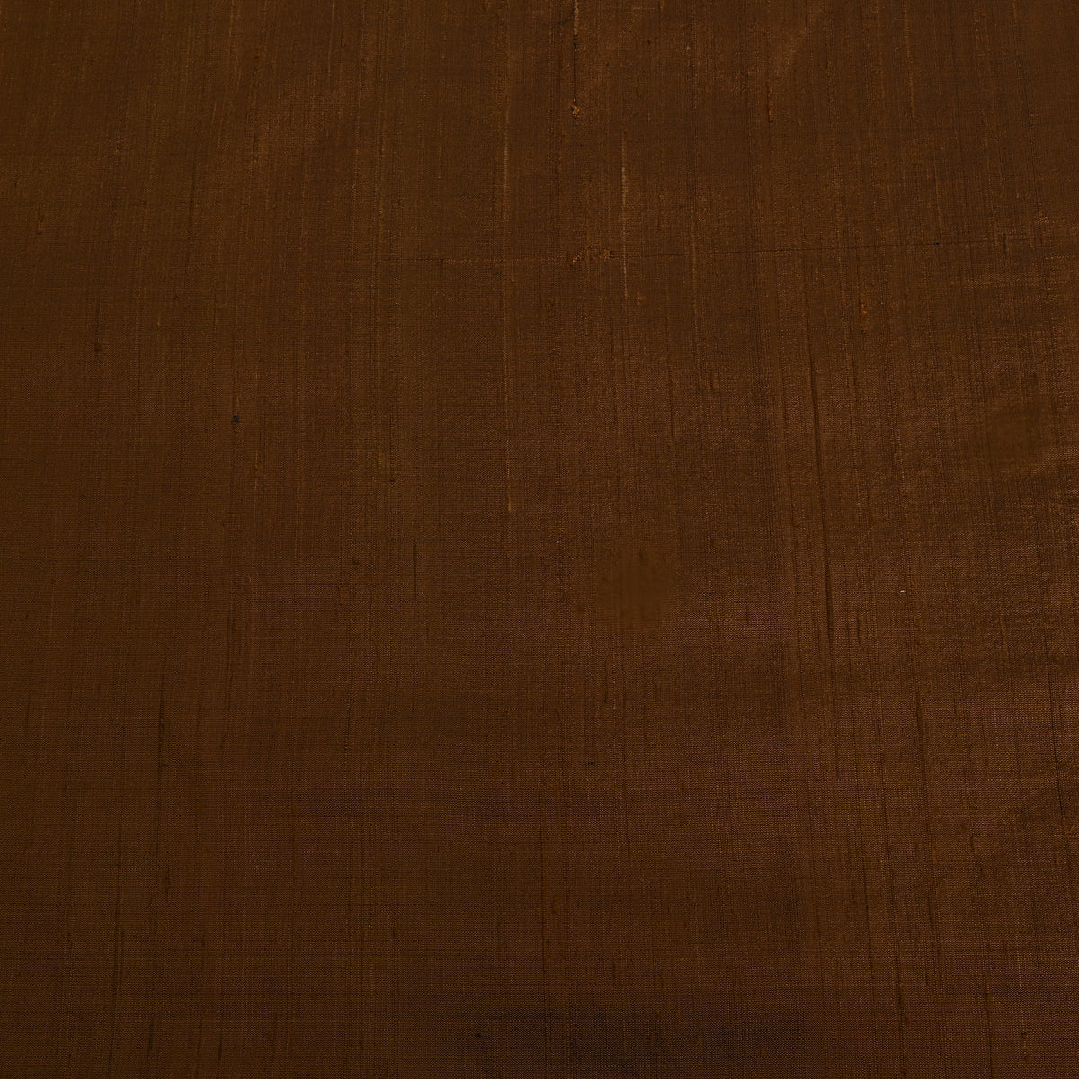 Dark Wooden Brown Plain Raw Silk Fabric