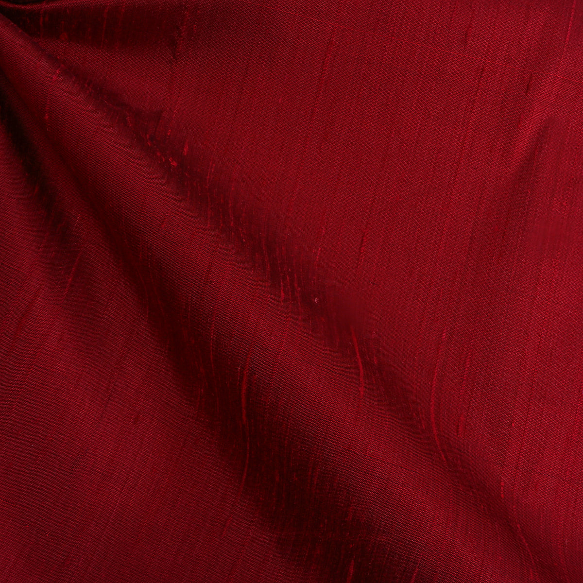 Deep Maroon Plain Raw Silk Fabric