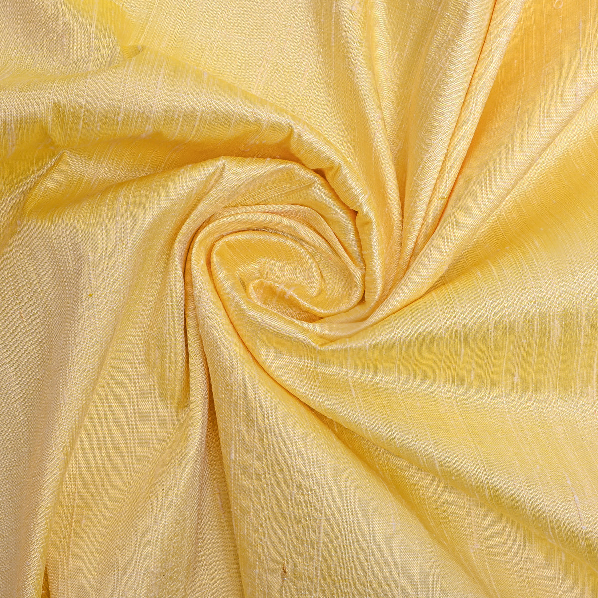 Butter Yellow Plain Raw Silk Fabric