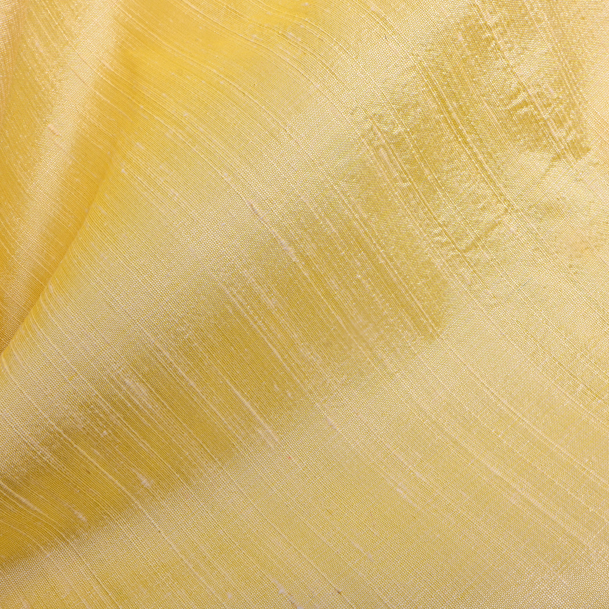 Butter Yellow Plain Raw Silk Fabric