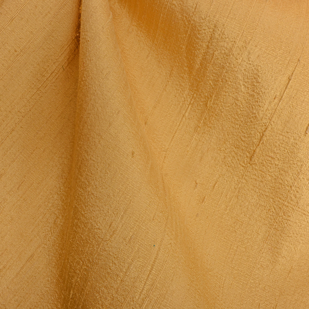 Bright Yellow Plain Raw Silk Fabric