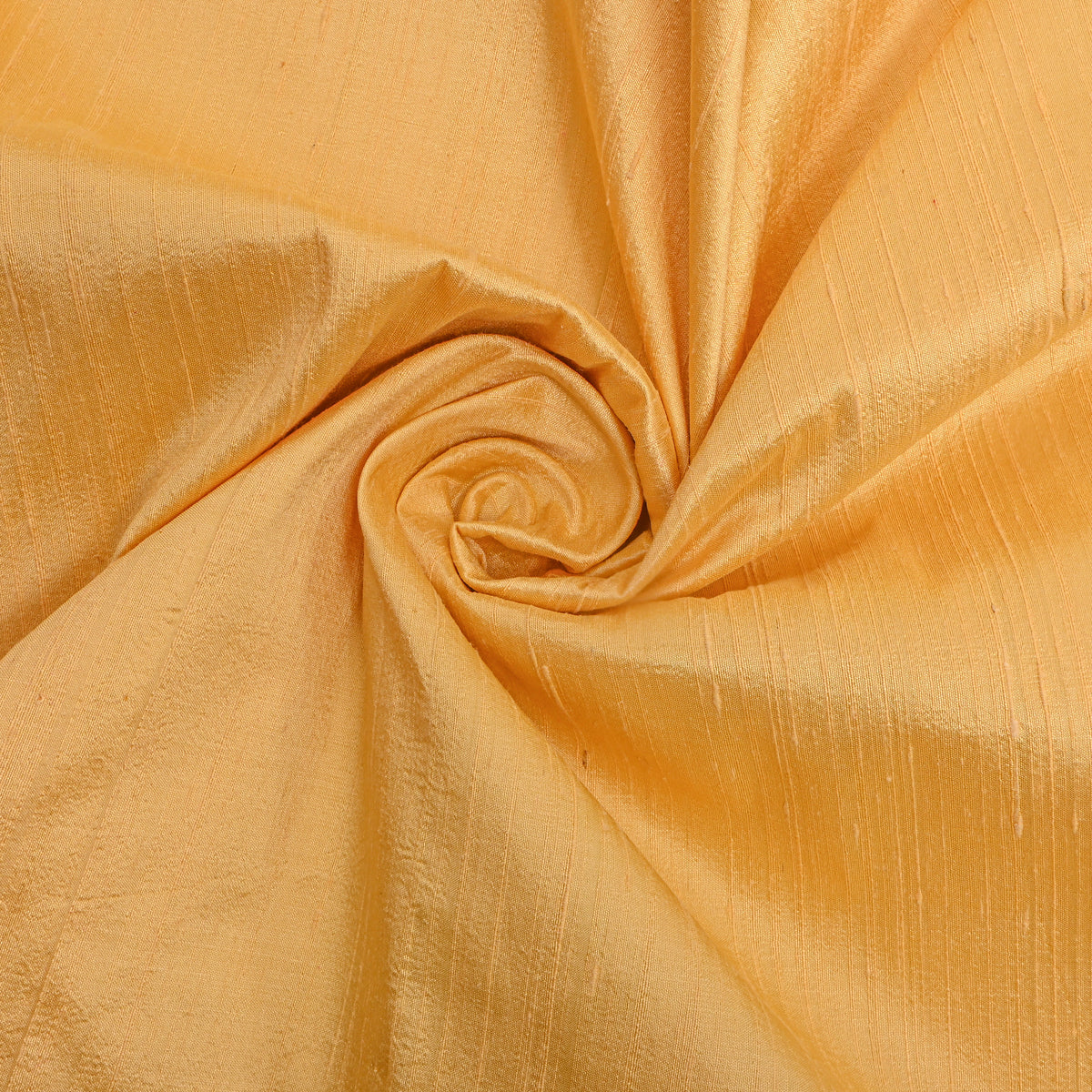 Dusty Yellow Plain Raw Silk Fabric