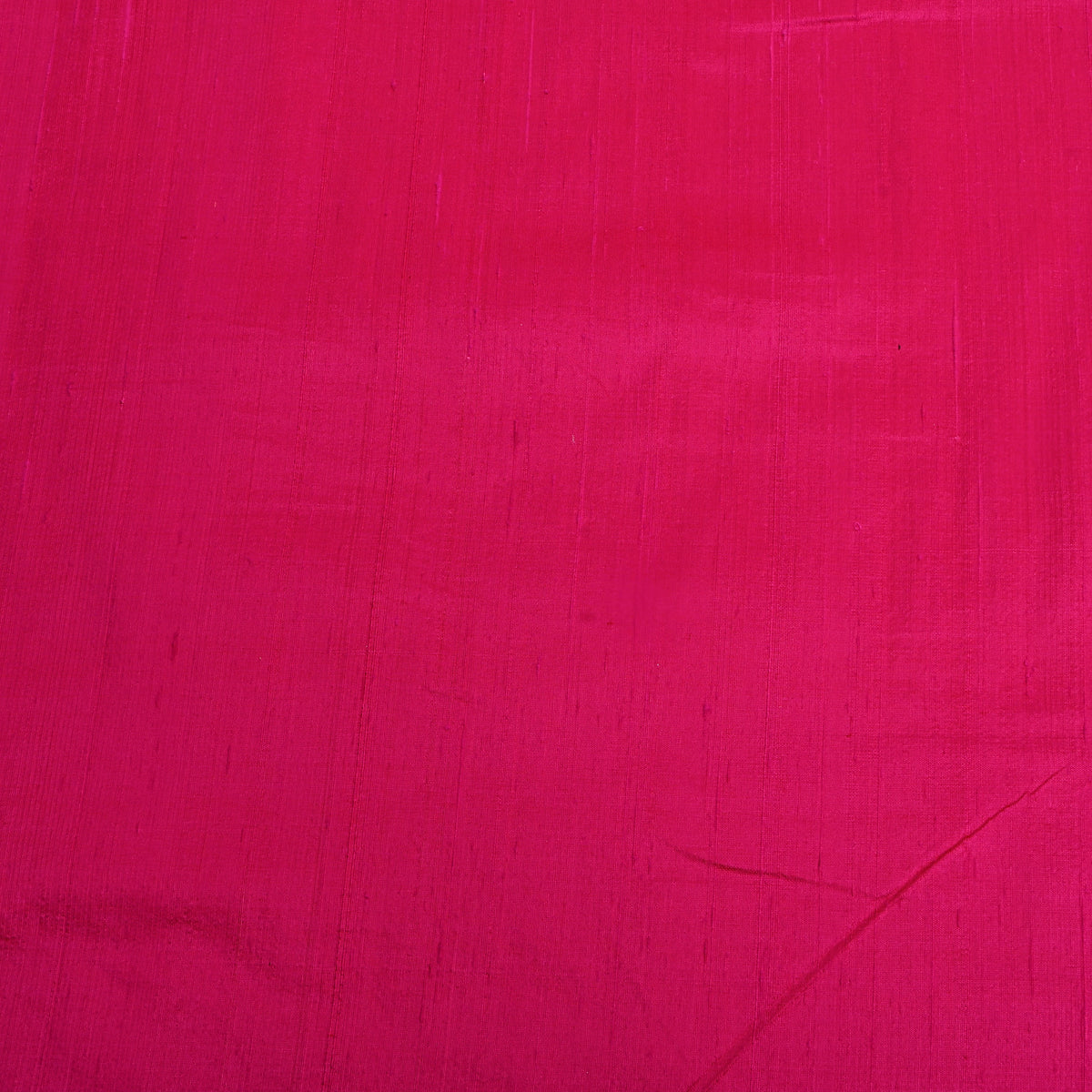 Bright Pink Plain Raw Silk Fabric