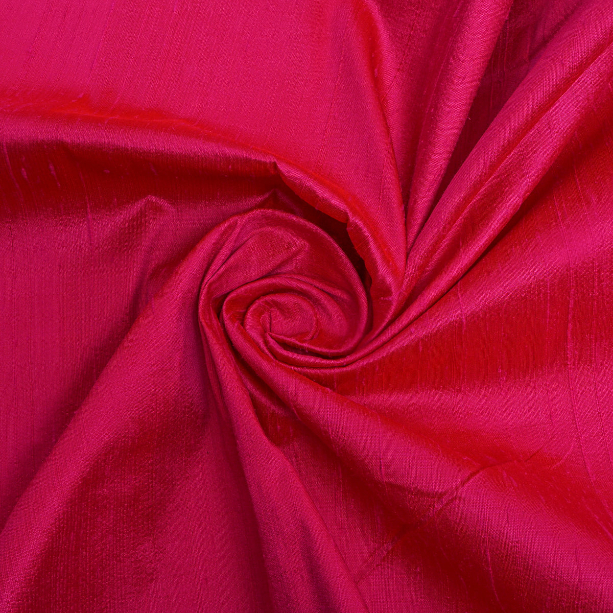 Bright Pink Plain Raw Silk Fabric