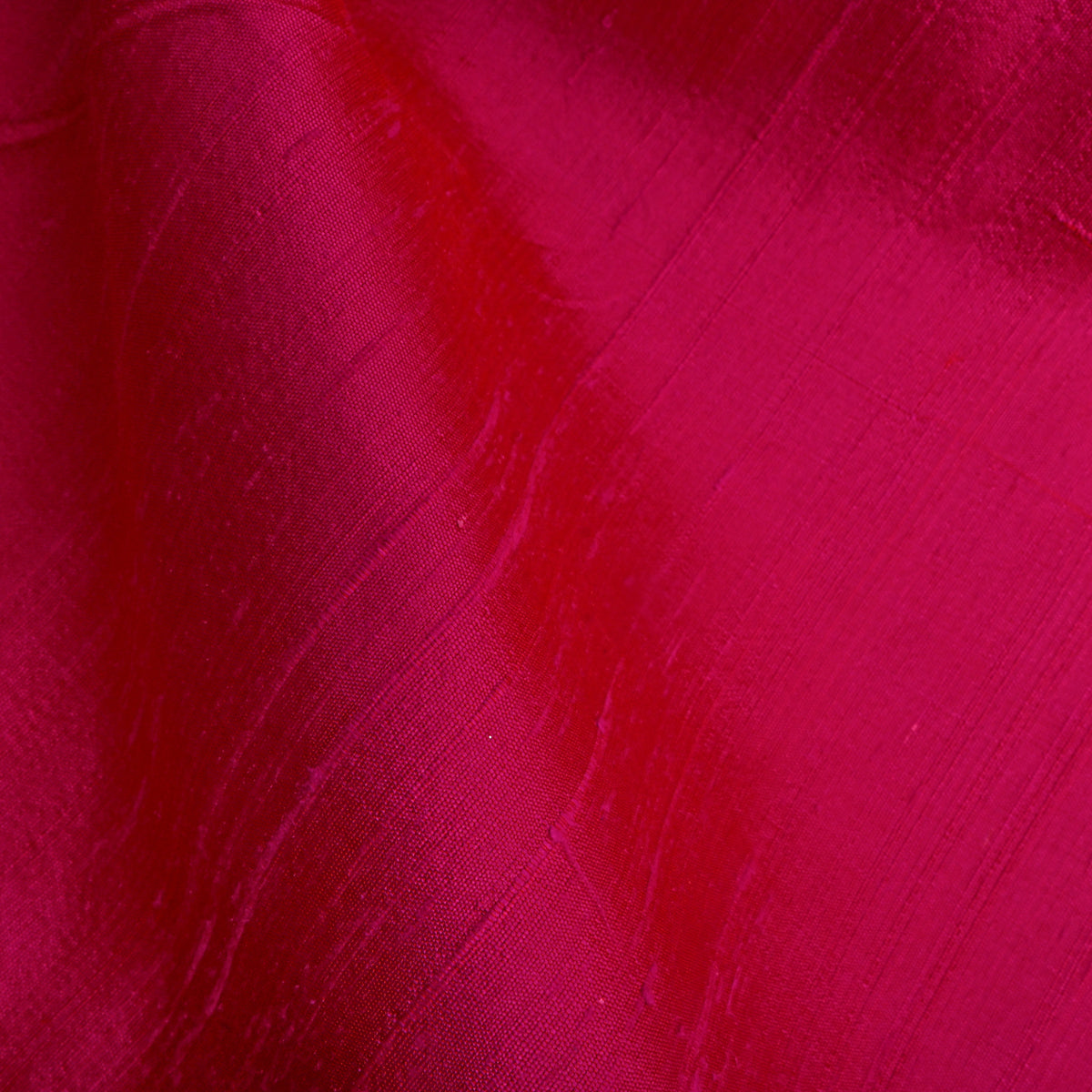 Bright Pink Plain Raw Silk Fabric