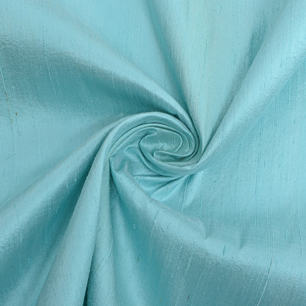 Aqua Plain Raw Silk Fabric