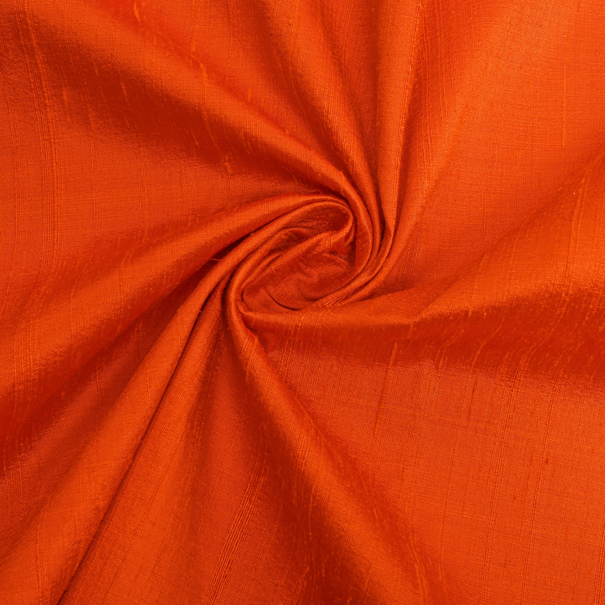 Pumpkin Plain Raw Silk Fabric