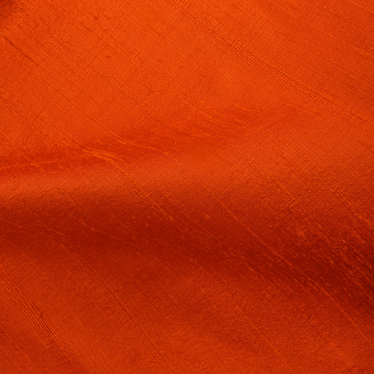 Pumpkin Plain Raw Silk Fabric