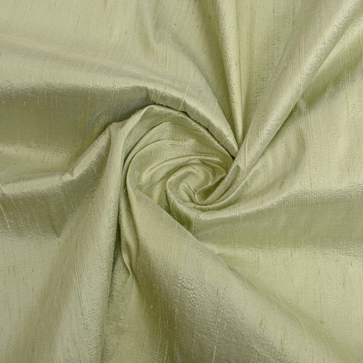 Matcha Green Plain Raw Silk Fabric