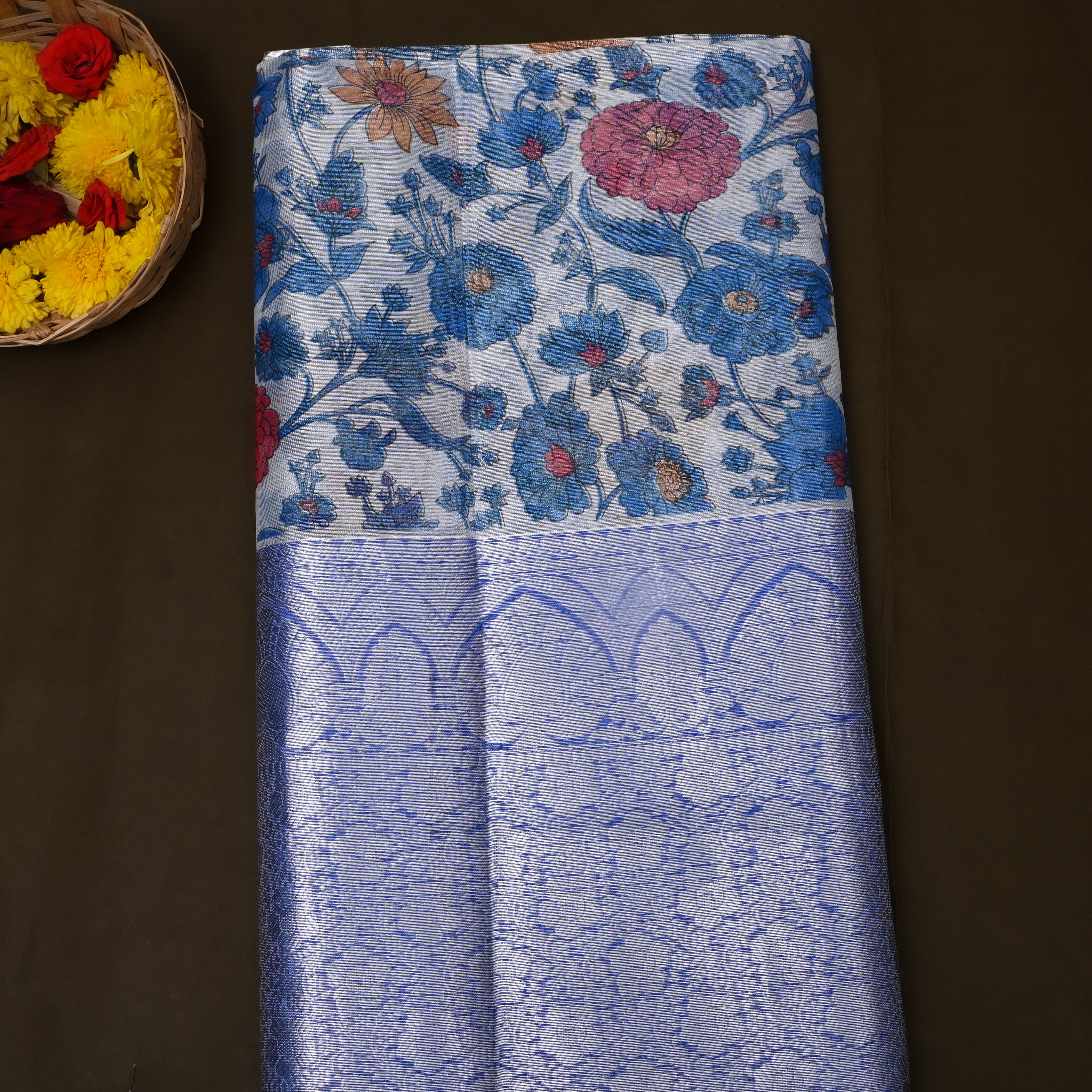 Silver Grey Plain Raw Silk