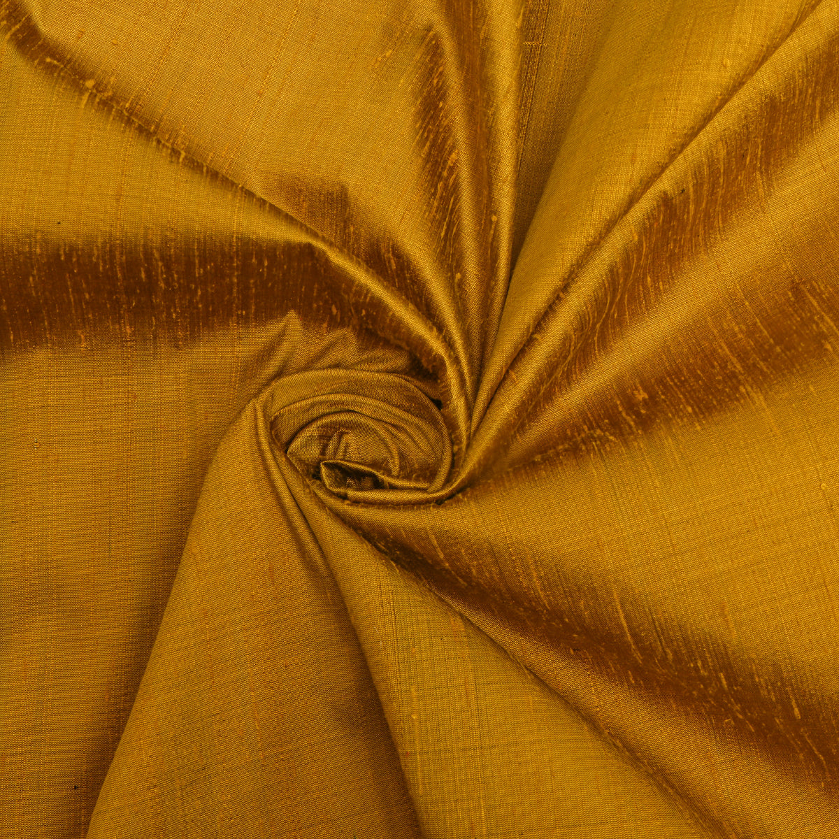 Olive Plain Raw Silk Fabric