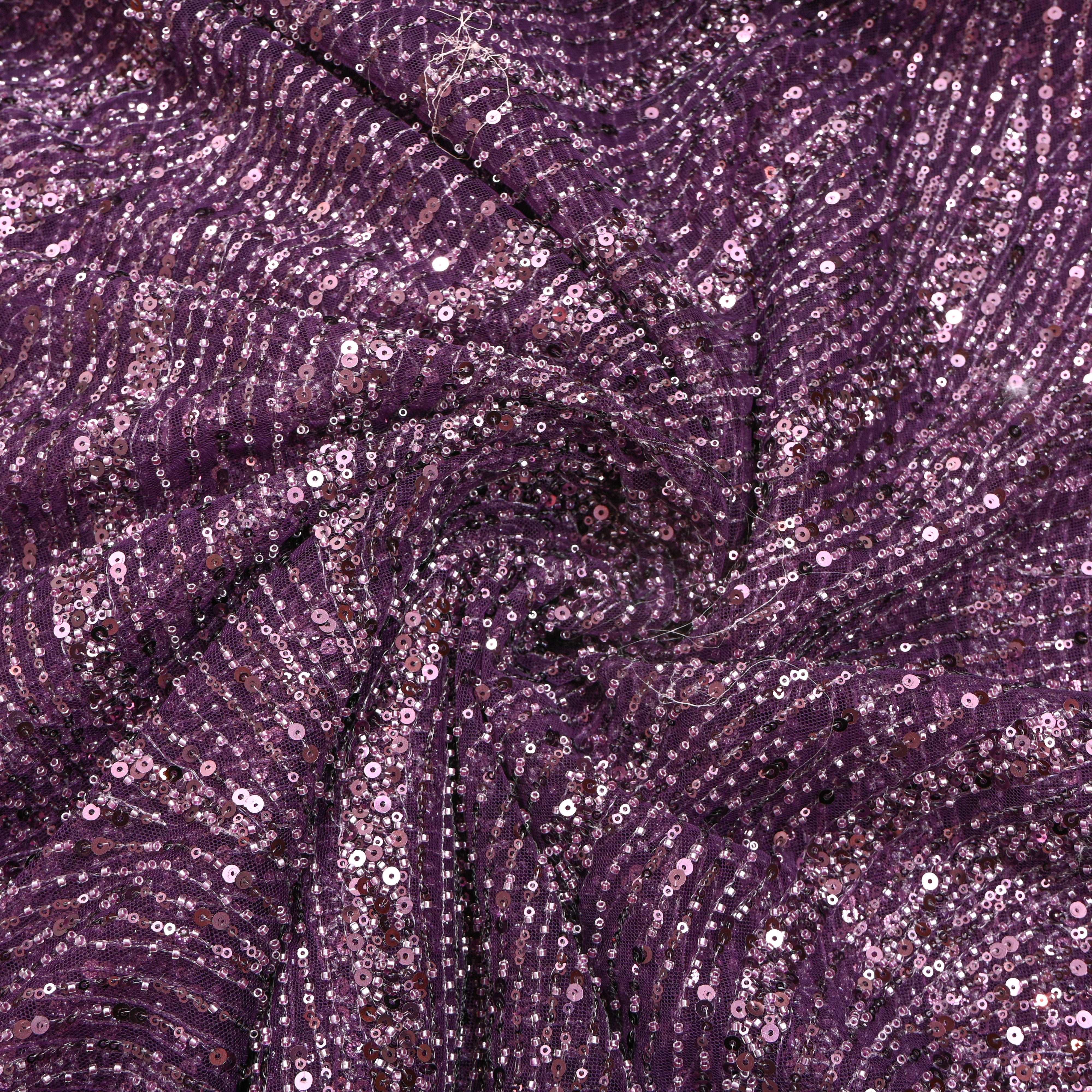 Orchid Purple Net Embroidery Fabric