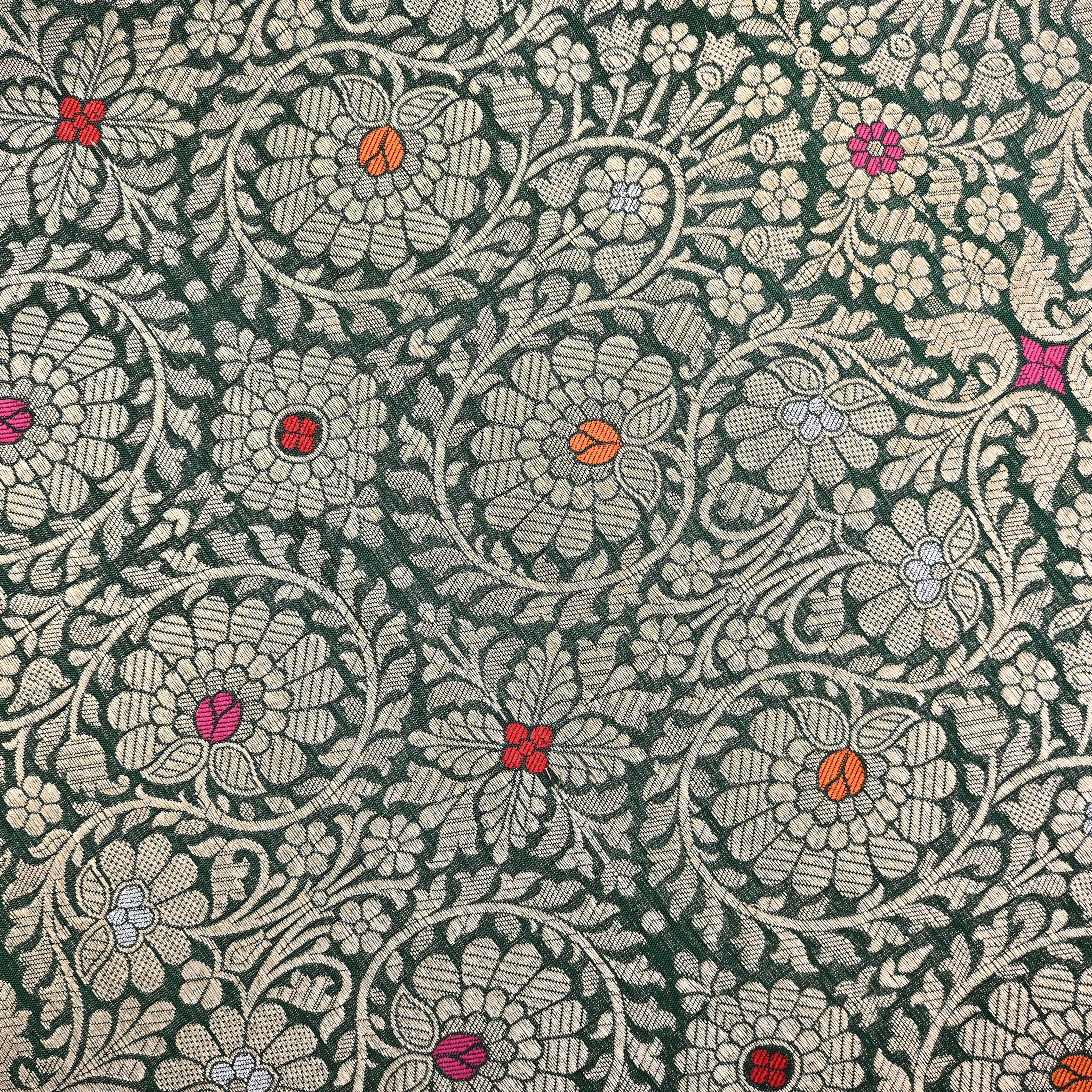 Sea Green Banaras Fabric With Intricate Zari Design