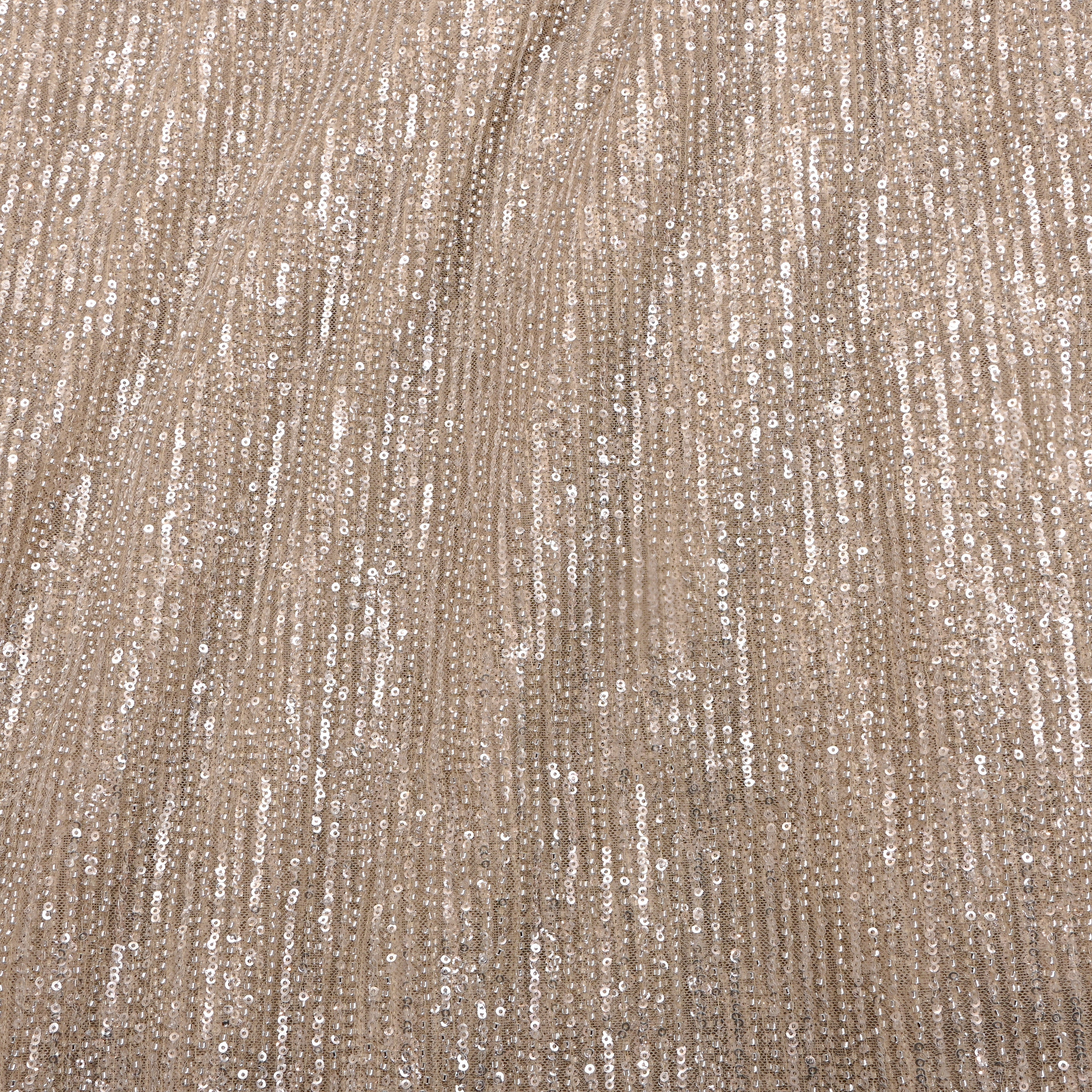 Gold Sequin Embroidered Net