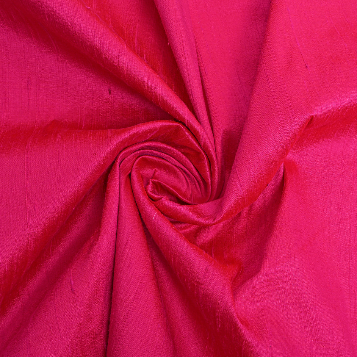Bright Pink Plain Raw Silk Fabric
