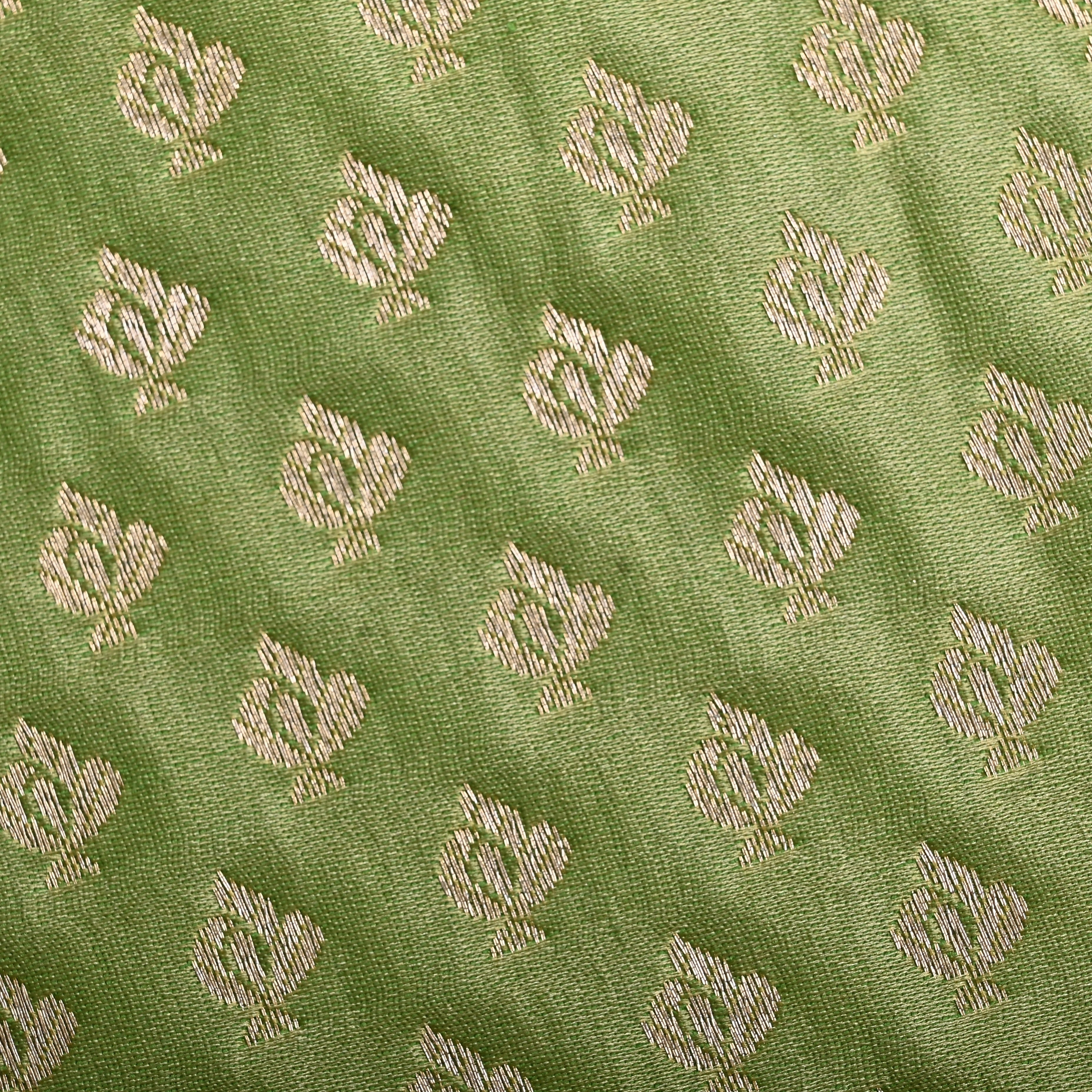 Pista Green Banarasi Fabric With Butti'S