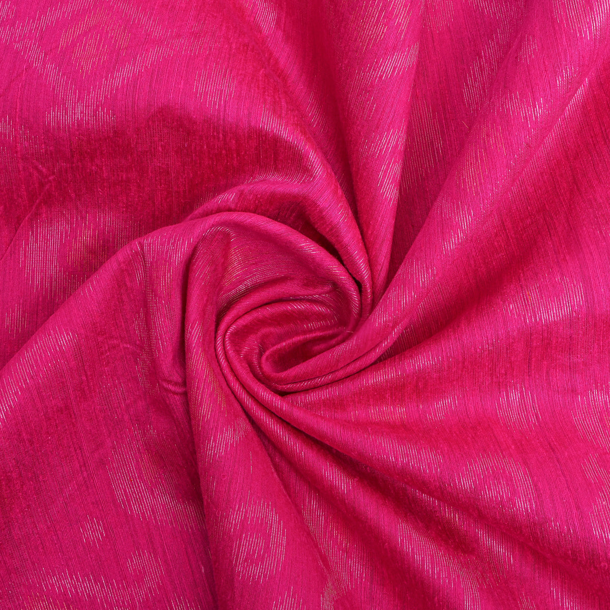Bright Blush Pink Silver Zari Jamawar Silk Fabric