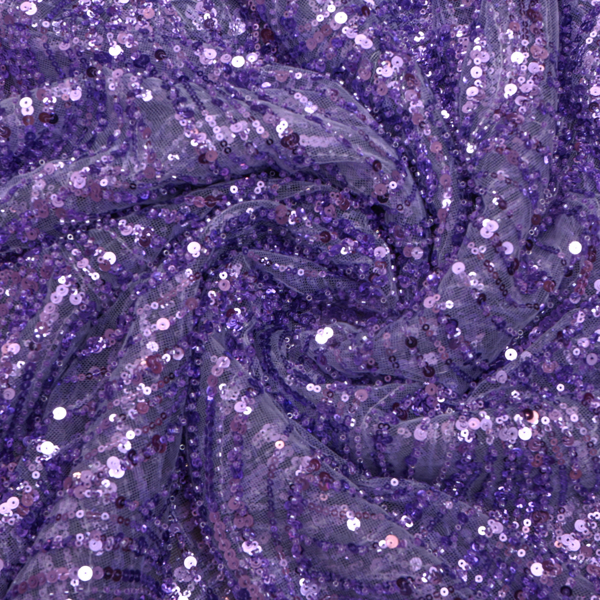 Shimmery Lilac Embroidery Net Fabric