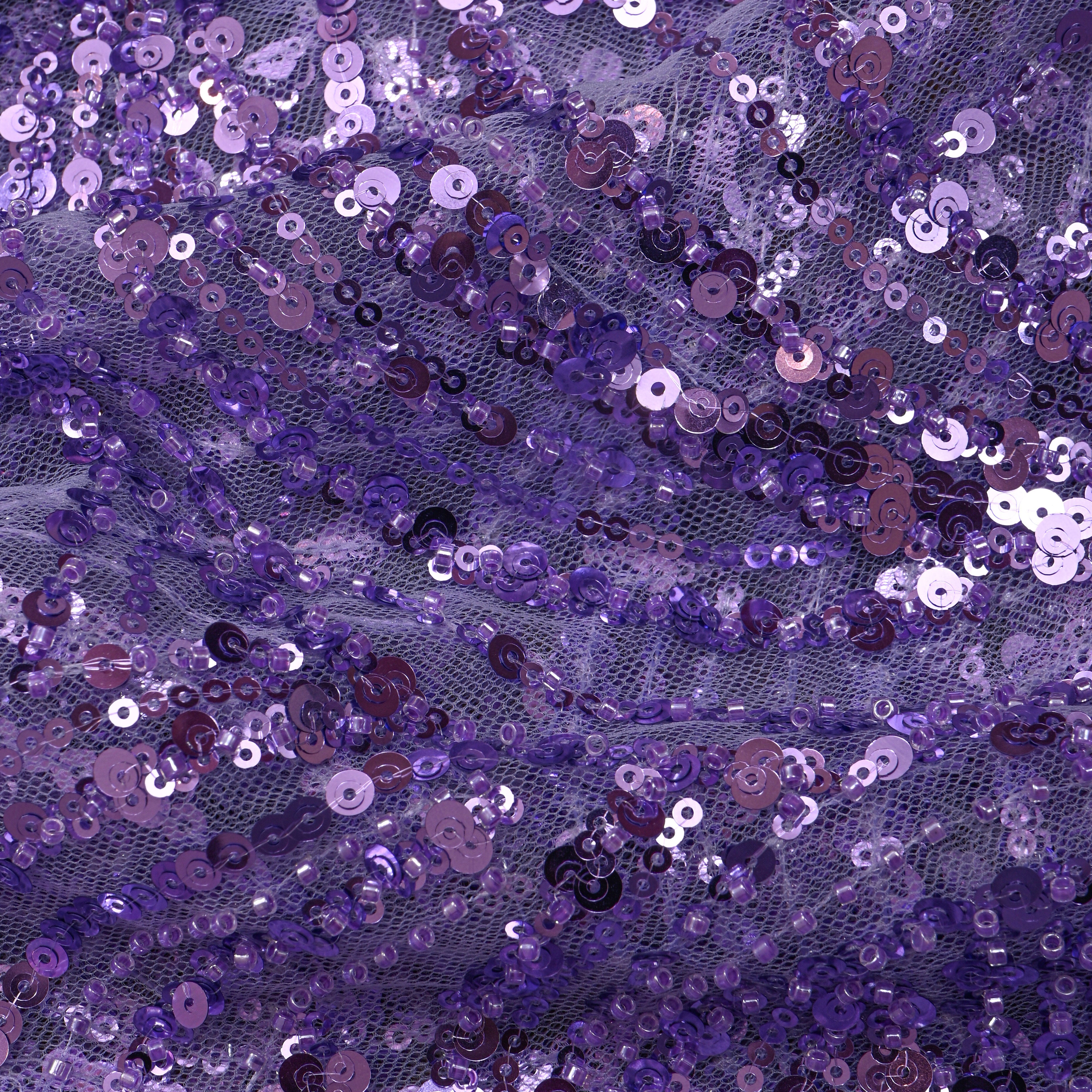 Shimmery Lilac Embroidery Net Fabric