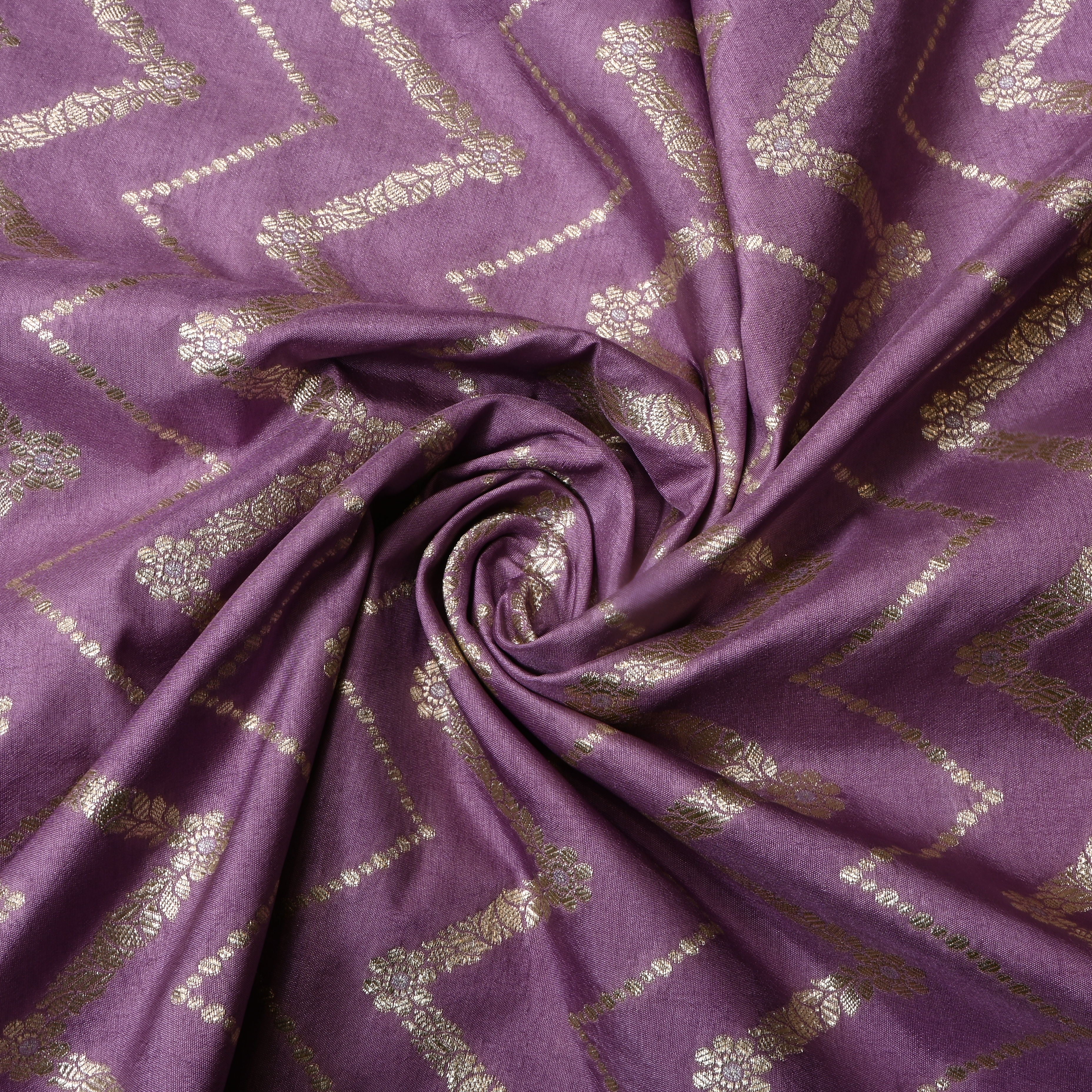 Wild Berry Purple Jamawar Silk Fabric