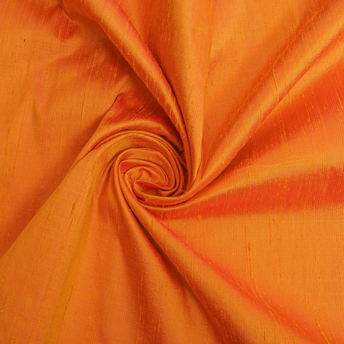 Rust Plain Raw Silk Fabric